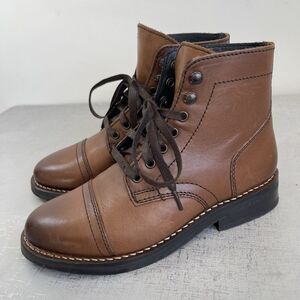 Thursday Womens 5.5 M Captain Lace Up Leather Boots Brown Hipster Classic